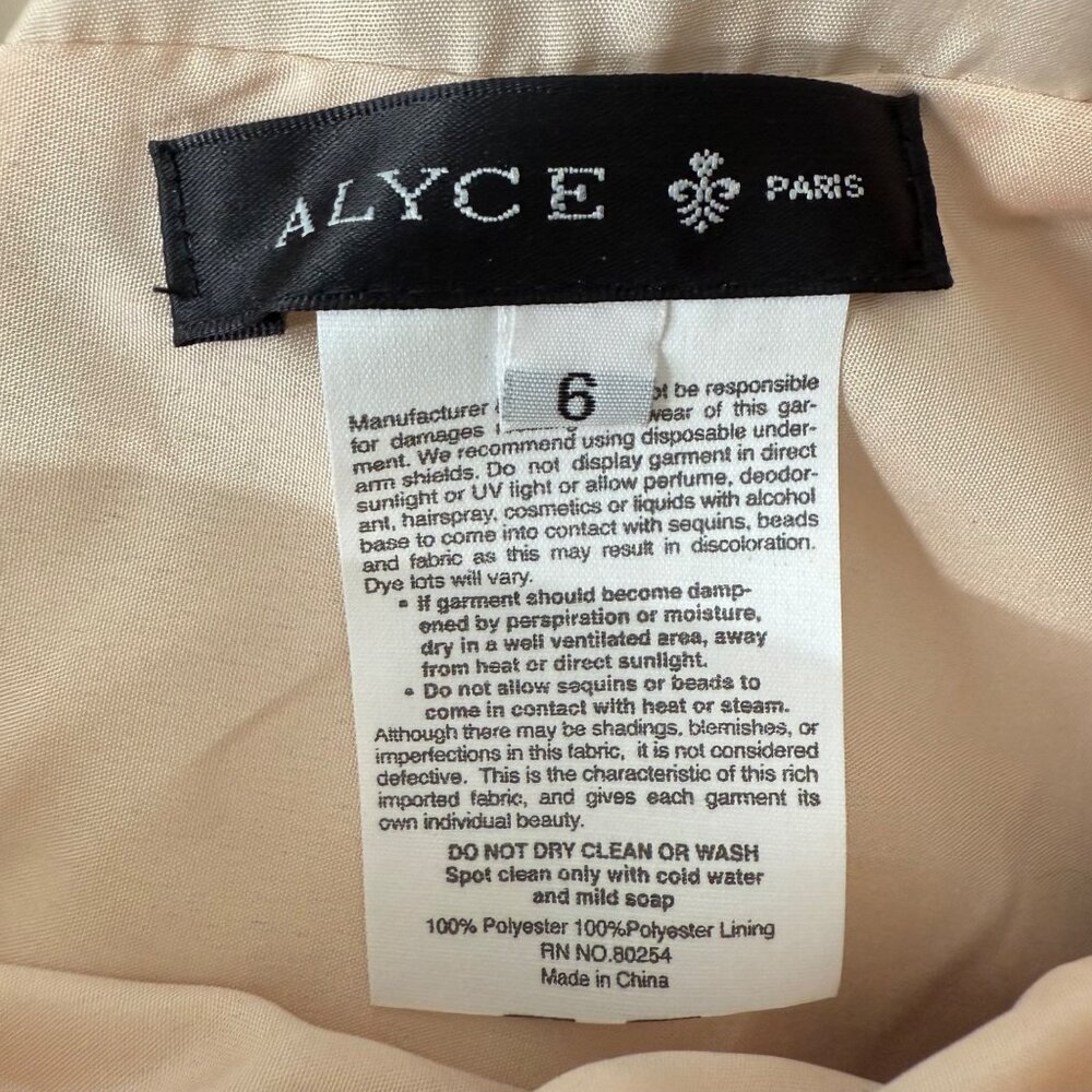 Alyce Paris Womens Black Lace Overlay Skirt With Beaded Waist Size 6, NWOT - Picture 4 of 10